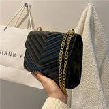 Lacquer PU Shoulder Bag Crossbody Chain Handbag