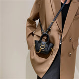 Mini Crossbody Messenger Leather Bag Women Dumpling Purse