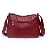 Soft Leather Crossbody Bag for Women's Shoulder with Pocket