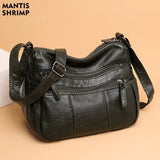 Soft Leather Crossbody Bag for Women's Shoulder with Pocket