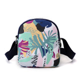 Multicolor Printed Crossbody Bag Nylon Shoulder Messenger Pack