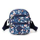 Multicolor Printed Crossbody Bag Nylon Shoulder Messenger Pack