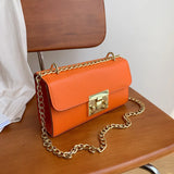 Retro Lock Shoulder Messenger Small Square Bag Clutch Purse Hand Bag