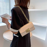 Retro Lock Shoulder Messenger Small Square Bag Clutch Purse Hand Bag