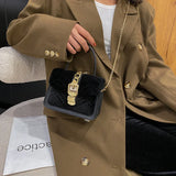 Corduroy Handbag Crossbody Bag Top Purse