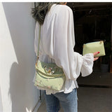Women Bag Flowers Embroidery Bucket Lace Crossbody Bags For Women Handbags