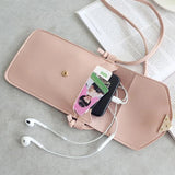 Transparent Women Cross Shoulder Bag Mini Heart Hasp Mobile Pouch