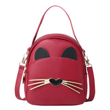 Cat Shape Crossbody Bag Small Messenger Shoulder Purse Mini Backpack