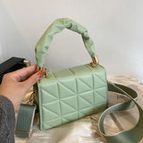 Women Bag Handbag Embossed Rhombus Small Square Shoulder Messenger Crossb