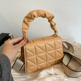 Women Bag Handbag Embossed Rhombus Small Square Shoulder Messenger Crossb