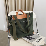 Japanese Canvas Tote Bag Casual Shoulder Messenger Satchel