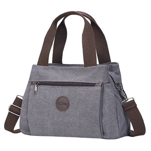 Canvas Crossbody Bag for Women Large Shoulder Tote Messenger Handbag
