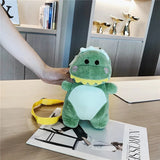 Plush Dinosaur Girl Crossbody Bag Mini Shoulder Purse Money Phone Bolsa