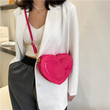 Women Bag Heart PU Flap Ladylike Crossbody MINI Girls Bag