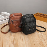 Women Bag High Casual Shoulder Bags Vintage Crossbody Bag Multi-layer Soft