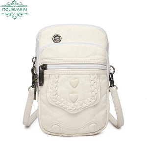 Vintage Crossbody Bag High Casual Shoulder Bags Multi-layer Soft