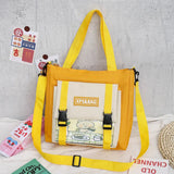 Canvas Shoulder Bag College Student School Messenger Crossbody Handbag