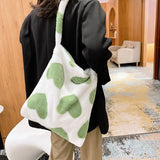 Plush Love Messenger Crossbody Bag Large-capacity Tote Bag