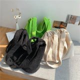 Women Bag Casual Hand Shoulder Bag Cotton Cloth Underarm Bi