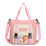 Canvas Shoulder Bag for College Student School Girls