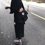 Canvas Bucket Bag Soft Zipper Crossbody Girls Handbag