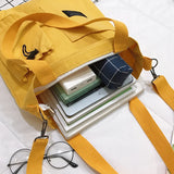 Canvas Crossbody Shoulder Bag Large Capacity School Totes