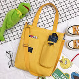 Canvas Crossbody Shoulder Bag Large Capacity School Totes