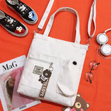 Canvas Shoulder Messenger Crossbody Book Bag Large Capacity Handbag