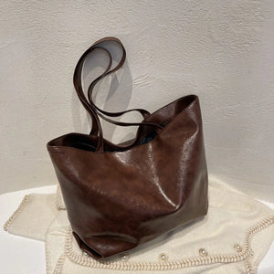 Large Capacity Women Tote Bag Texture Handbag Casual Porta