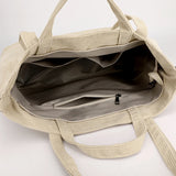 Women Corduroy Tote Bag Large Capacity Shoulder Handbag