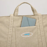 Women Corduroy Tote Bag Large Capacity Shoulder Handbag