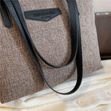 Large Capacity Cotton Linen Tote Bag Casual Female Shopping Handbag