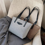 Large Capacity Cotton Linen Tote Bag Casual Female Shopping Handbag