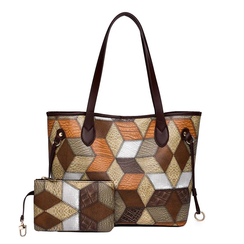 Vintage Shoulder Bag for Women Large Capacity Daily Tote
