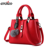 Women Leather Handbag Casual Sweet Messenger Bag Soft PU Flap Zipper Bag