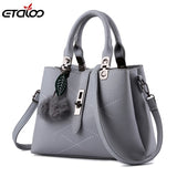 Women Leather Handbag Casual Sweet Messenger Bag Soft PU Flap Zipper Bag