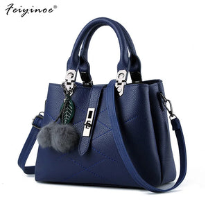 Women Leather Handbag Casual Sweet Messenger Bag Soft PU Flap Zipper Bag
