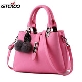 Women Leather Handbag Casual Sweet Messenger Bag Soft PU Flap Zipper Bag