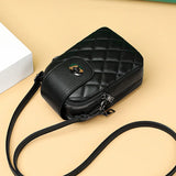 Lozenge Pattern Shoulder Small Flap Crossbody Messenger Bag