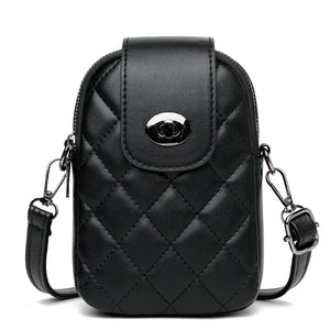 Lozenge Pattern Shoulder Small Flap Crossbody Messenger Bag