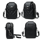 Lozenge Pattern Shoulder Small Flap Crossbody Messenger Bag