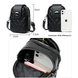 Lozenge Pattern Shoulder Small Flap Crossbody Messenger Bag