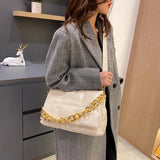 Women Chain Handbag High Soft Leather Shoulder Bag Casual Large Tote Sac