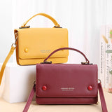 Square Pu Leather Shoulder Tote Bag Crossbody Women's Bag