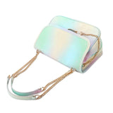 Colourful Leather Chain Crossbody Bag Classic Flap Quilting Women Shoulder Bags