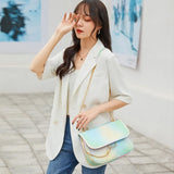 Colourful Leather Chain Crossbody Bag Classic Flap Quilting Women Shoulder Bags