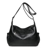 Vintage PU Leather Messenger Bag for Women Soft Hobo Crossbody Shoulder Bag