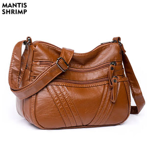 Middle aged Mom's Bag One Shoulder High Capacity Versatile Soft Retro Bag