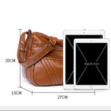 Middle aged Mom's Bag One Shoulder High Capacity Versatile Soft Retro Bag