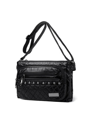 Women Bag Crossbody Messenger Vintage PU Leather Tote Sac A Main F